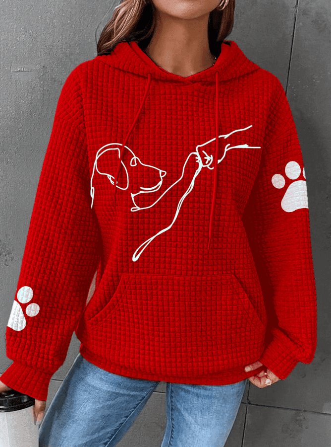 Warme Dames Hoodie met Hondendesign – Selma