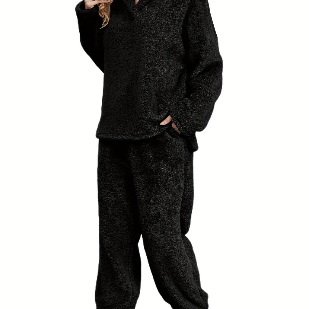 Warme Coral Fleece Dames Loungewear Set – Fenna