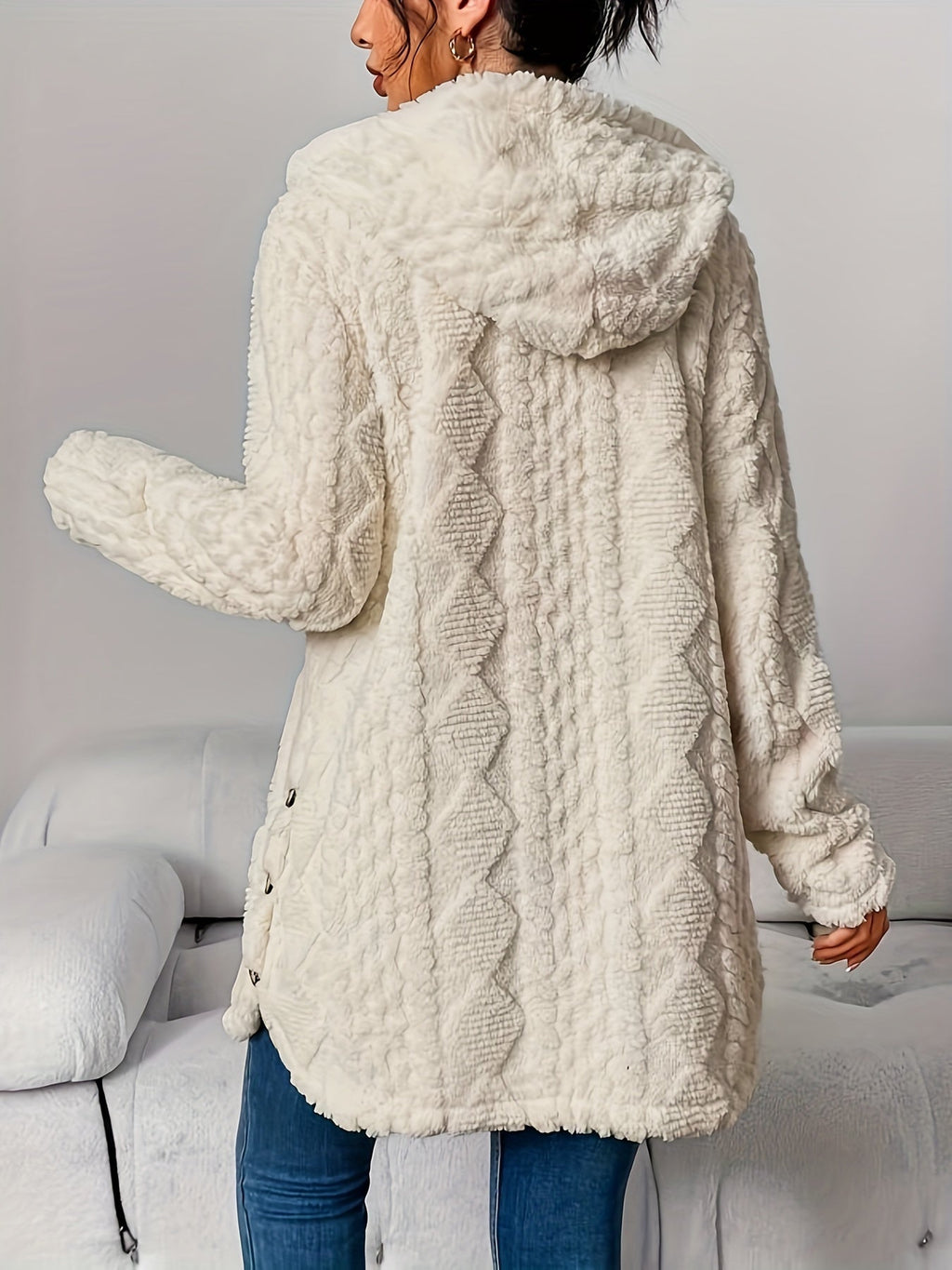 Zacht Lang Damesvest Met Capuchon – Marit