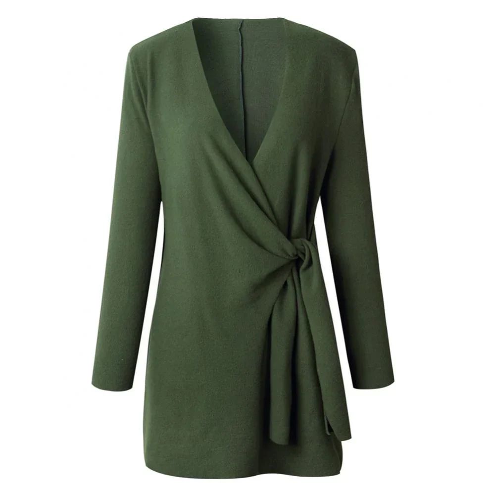 Gebreid Damesvest Met Strikceintuur – Elin
