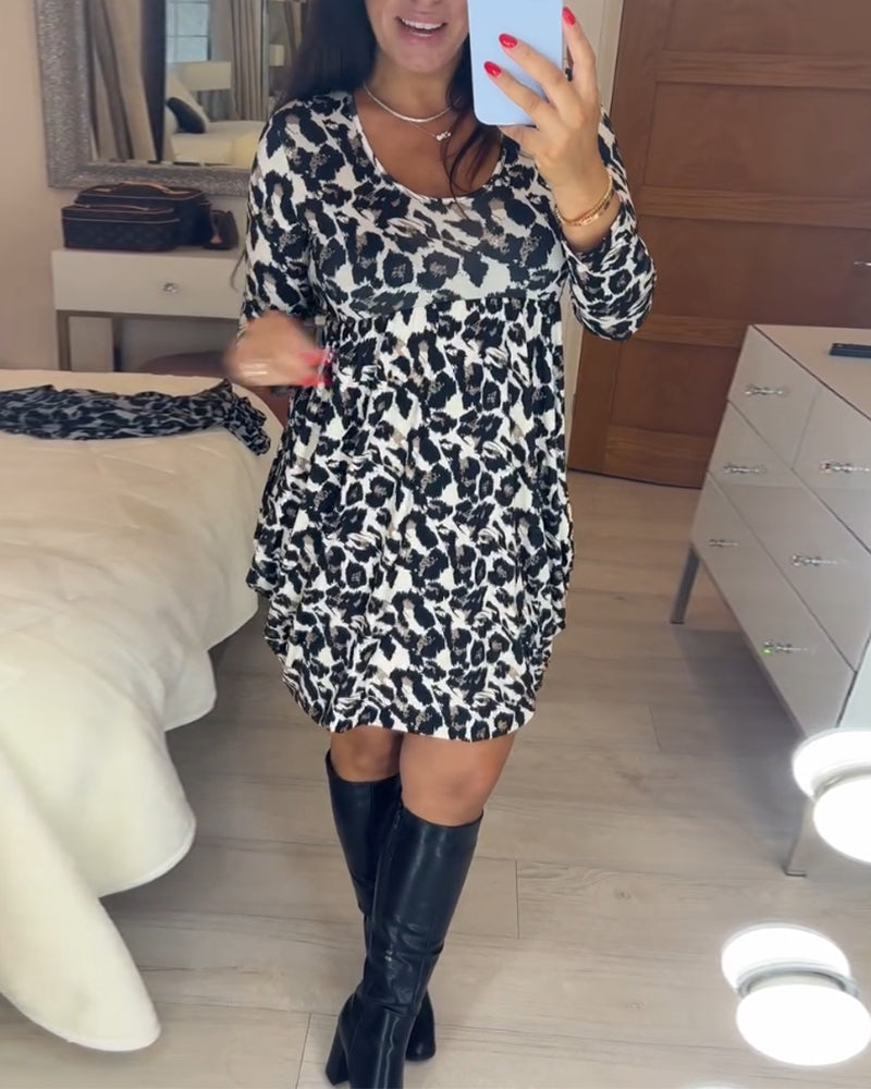 Herfstjurk met Luipaardprint – Leona