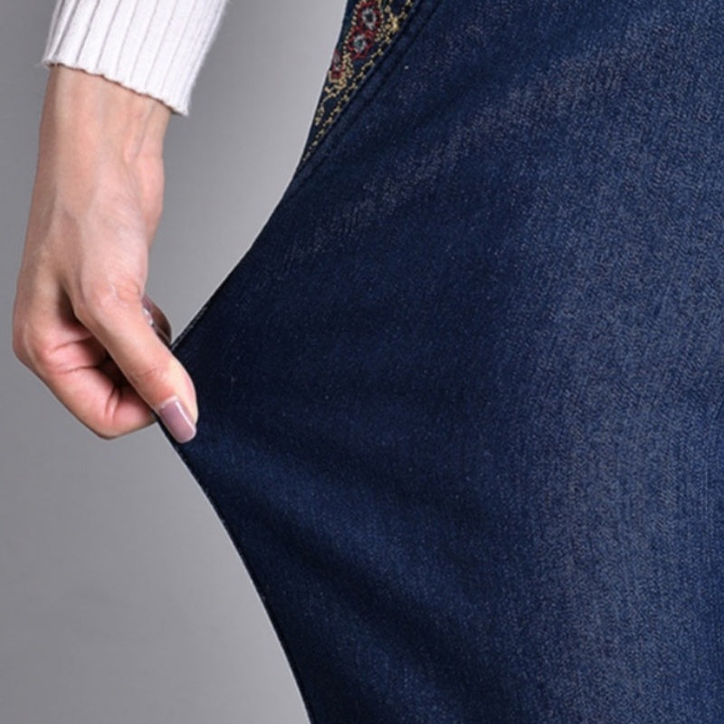 Push-up Spijkerbroek - Ella met warme binnenvoering en perfecte pasvorm!