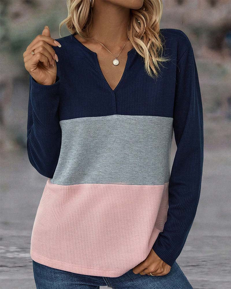 Casual Dames Trui met Kleurenblok – Noëlle