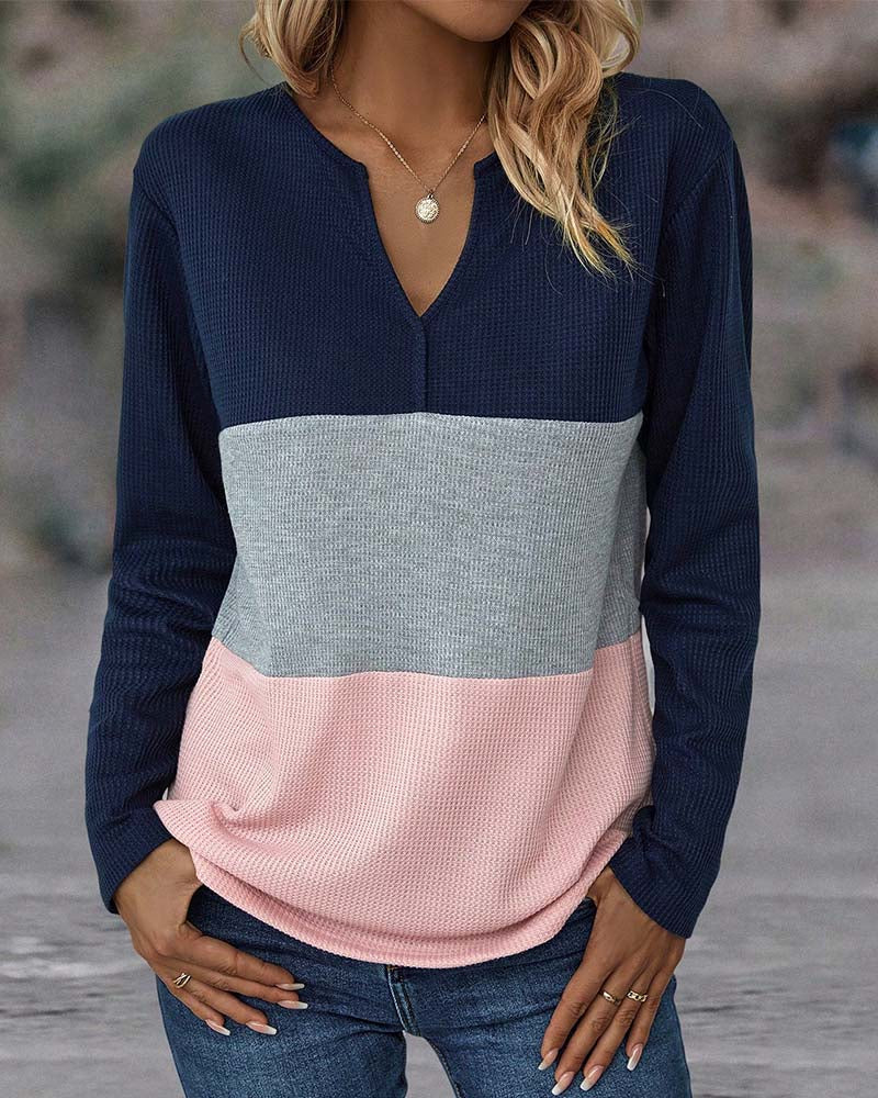 Casual Dames Trui met Kleurenblok – Noëlle